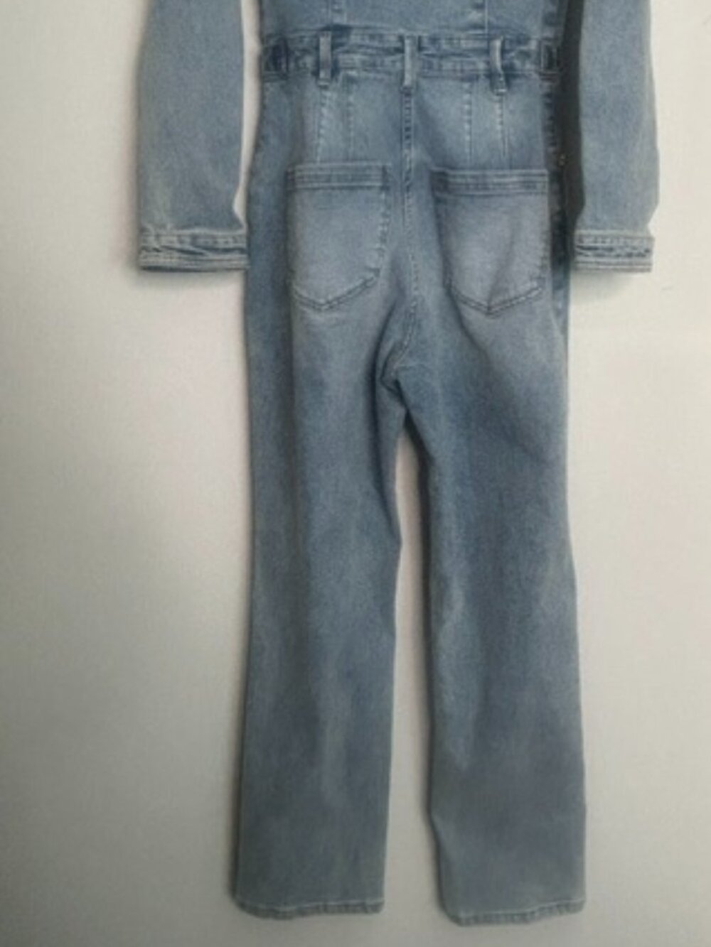 We The Free FP CRVY Fitted Washed Denim Button  Scandalous Coverall Jumpsuit NEW - Picture 16 of 16